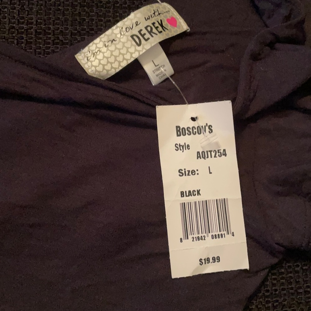 Derek heart crisscross back crop top. Large. NWT.